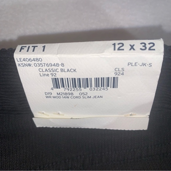 Lands End Corduroy Pants Womens 12 Fit 1 Black Soft Slim Ankle Legs Pockets - Picture 5 of 7